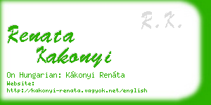 renata kakonyi business card